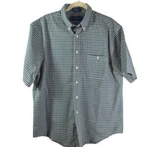 Towncraft wrinkle free check mens large short sleeve button up‎